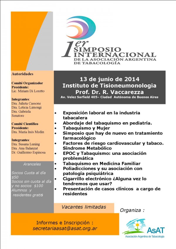 Buenos Aires, 13 de junio: 1er Simposio Internacional de la AsAT