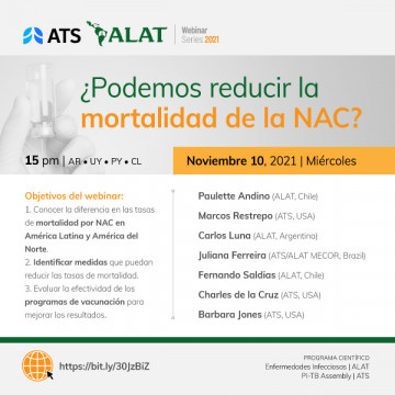 Can we reduce mortality rates in CAP? • ¿Podemos reducir la  mortalidad de la NAC? | ALAT+ATS Webinar Series 2021