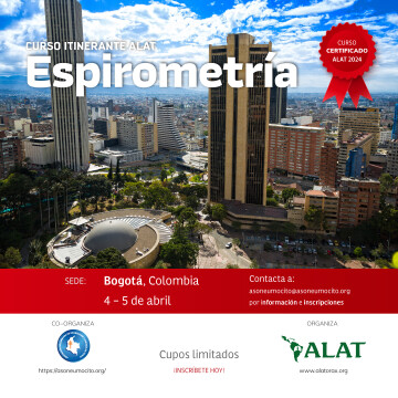Curso Itinerante ALAT, Espirometría 2024: 4 y 5 abril, Colombia