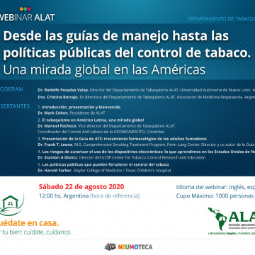 Desde las guías de manejo hasta las políticas públicas del control de tabaco. Una mirada global en las Américas