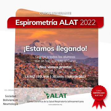 Espirometría ALAT: Bolivia, 30 de junio, 1 de julio 2023 ¡Cupos completos!