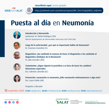 Puesta al día en Neumonía | 12 de noviembre de 2024