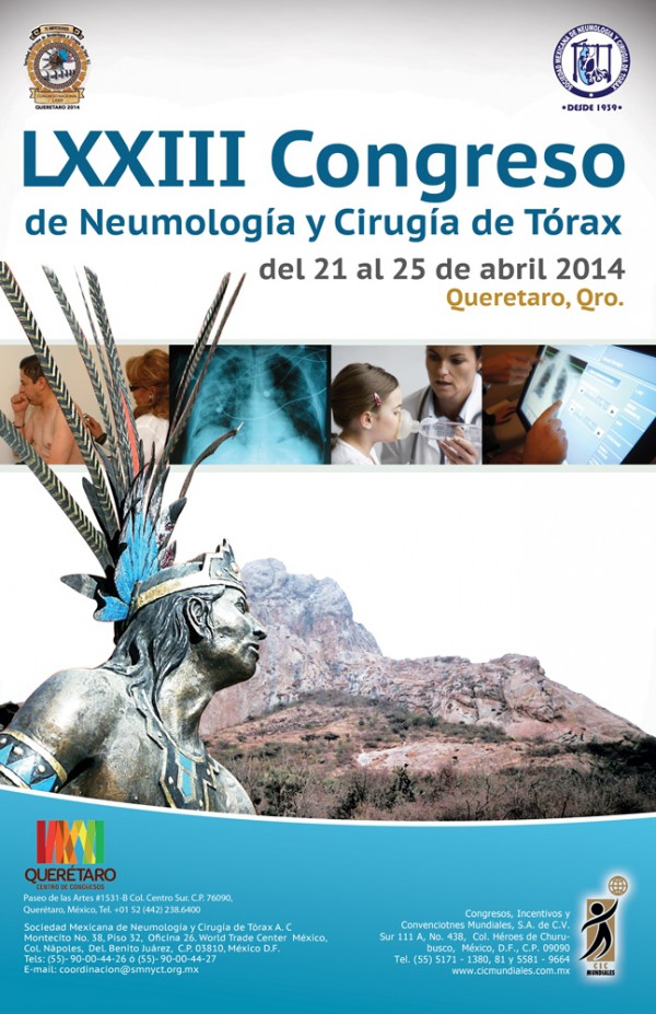 Querétaro, 21 al 25 de abril: LXXIII Congreso de Neumología y Cirugía de Tórax