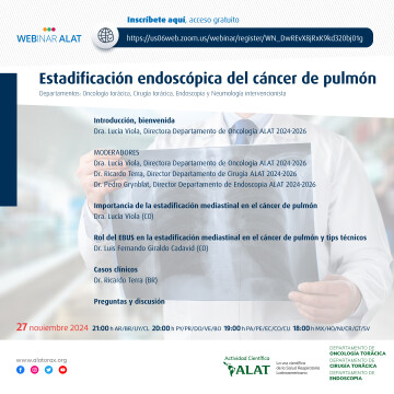 Webinar: Estadificación endoscópica del cáncer de pulmón